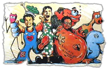 Glancey was sent to make the tea while the others posed for Oli and his magical canvas...